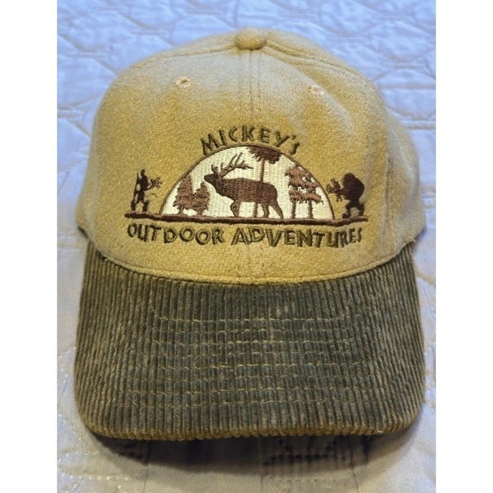 Vintage Disney Goofy & Co Hat Mickey Outdoor Adventure Corduroy Brim Dad Cap